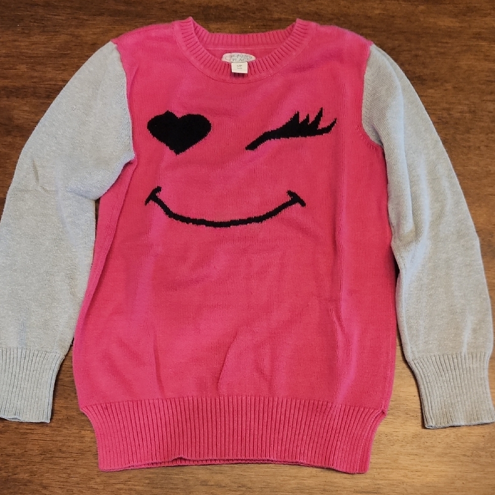 Pink and Gray Women's Sweater